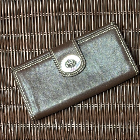 Coach Handbags - Coach chocolate brown Leather Wallet
